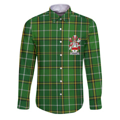 Taggart or McEntaggart Long Sleeve Button Shirts Crest And National Plaid Style