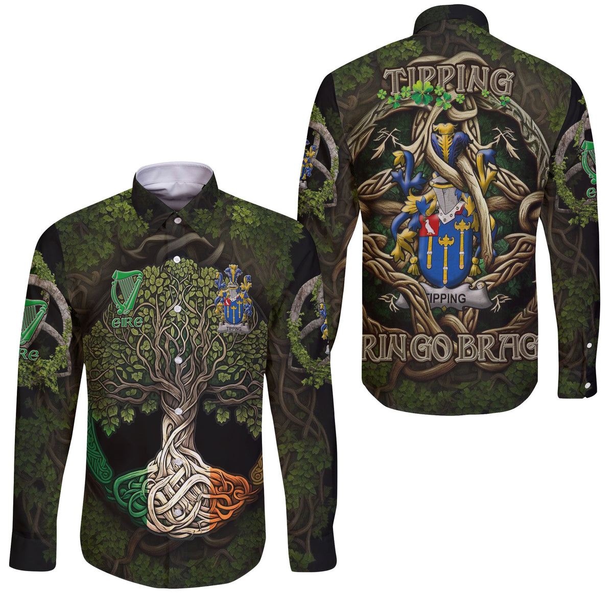 Tipping Long Sleeve Button Shirts Ireland Is My Root Style