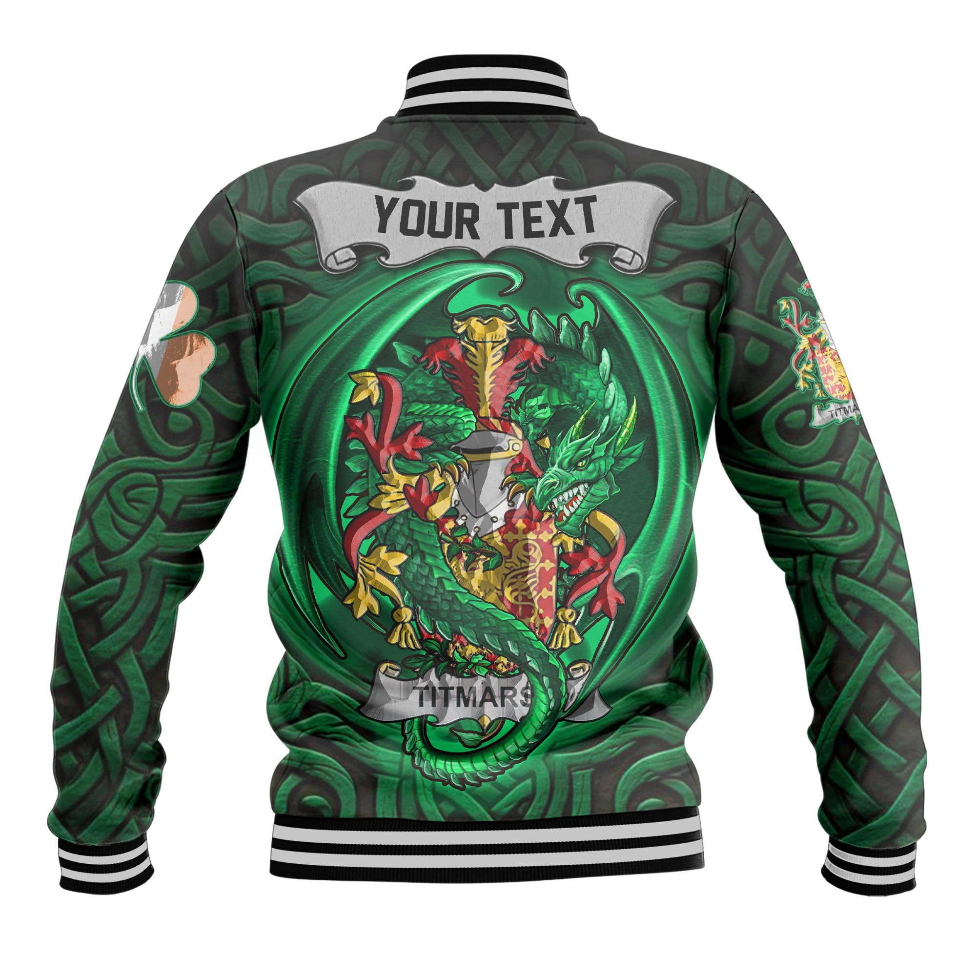 Titmarsh Baseball Jackets The Green Dragon Of Ireland Style