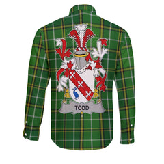 Todd or Tod Long Sleeve Button Shirts Crest And National Plaid Style