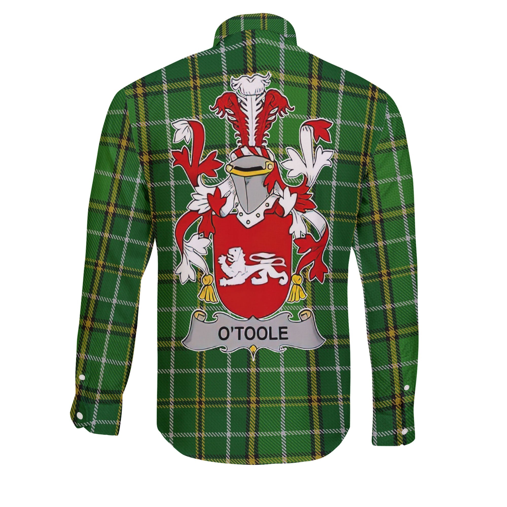 Toole or O Toole Long Sleeve Button Shirts Crest And National Plaid Style