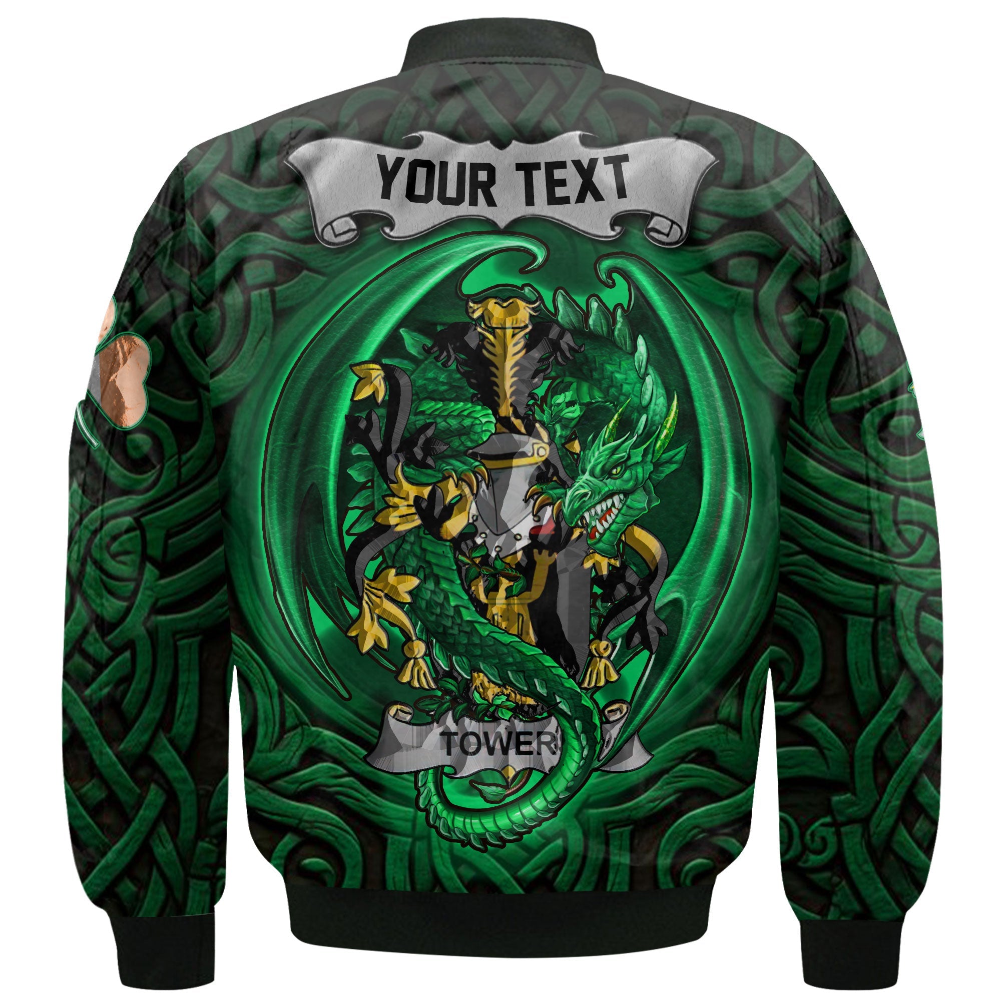 Towers Bomber Jackets The Green Dragon Of Ireland Style