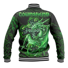 Townshend or Townsend Baseball Jackets Celtic Cross And Dragon Style