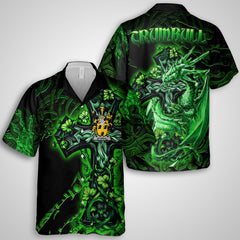 Trumbull or Turnbull Hawaiian Shirts Celtic Cross And Dragon Style