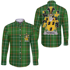 Trumbull or Turnbull Long Sleeve Button Shirts Crest And National Plaid Style