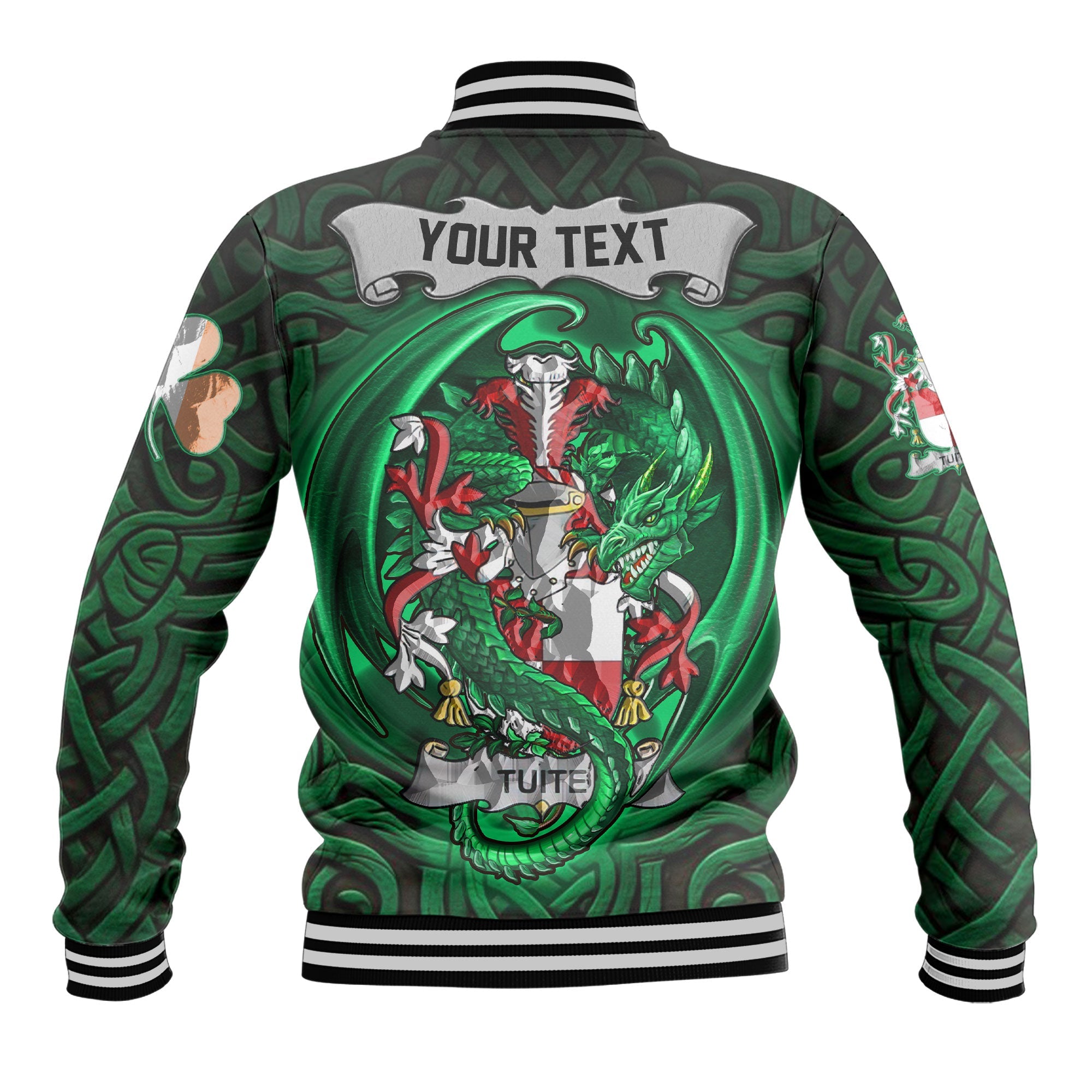 Tuite Baseball Jackets The Green Dragon Of Ireland Style