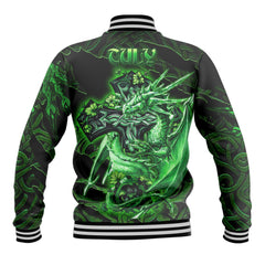 Tuly or McAtilla Baseball Jackets Celtic Cross And Dragon Style