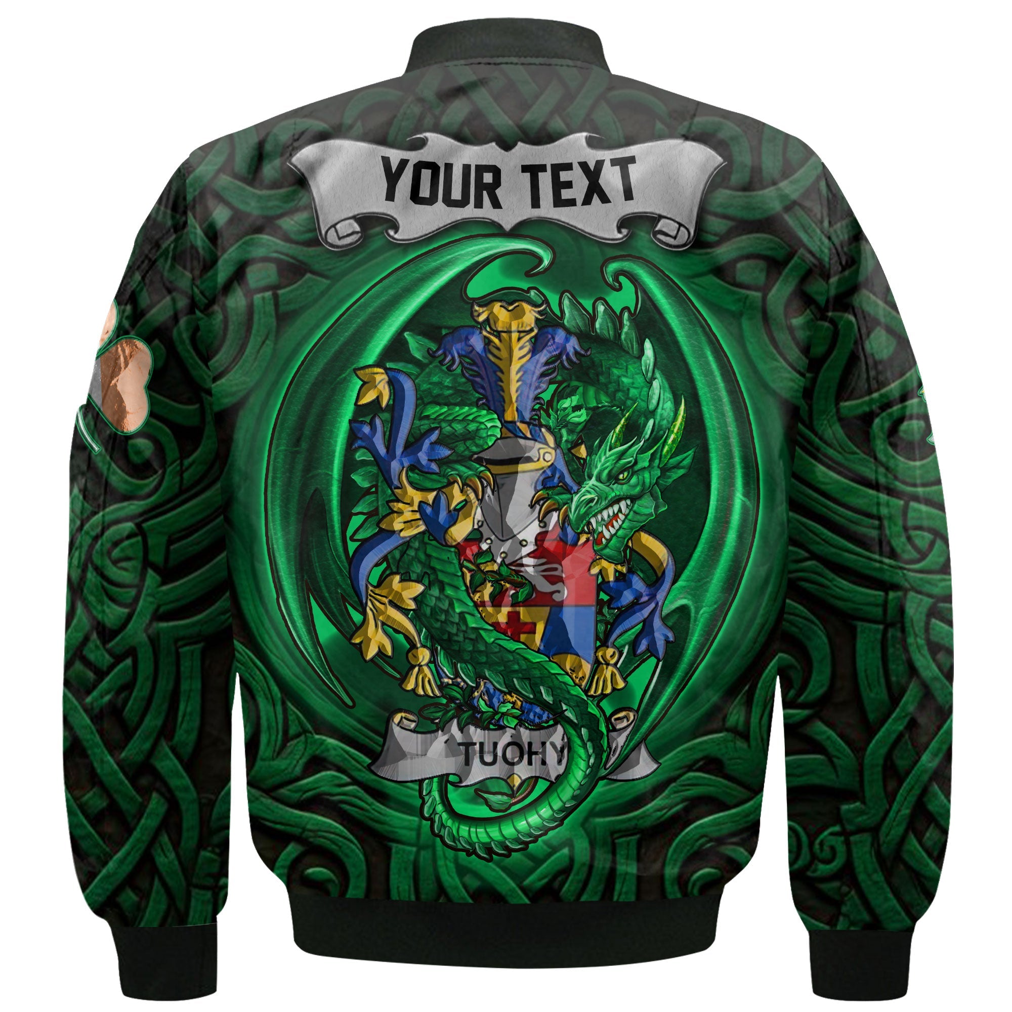 Tuohy or O Toohey Bomber Jackets The Green Dragon Of Ireland Style