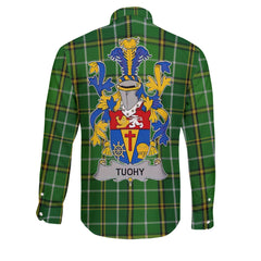 Tuohy or O Toohey Long Sleeve Button Shirts Crest And National Plaid Style