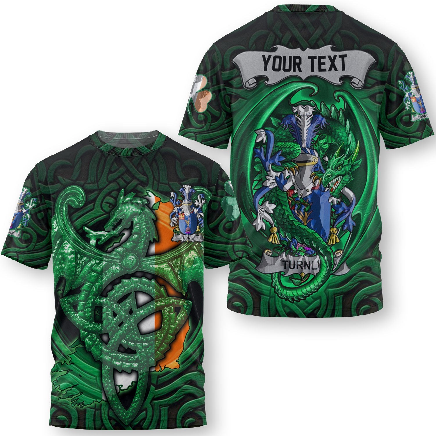 Turner T-Shirts The Green Dragon Of Ireland Style