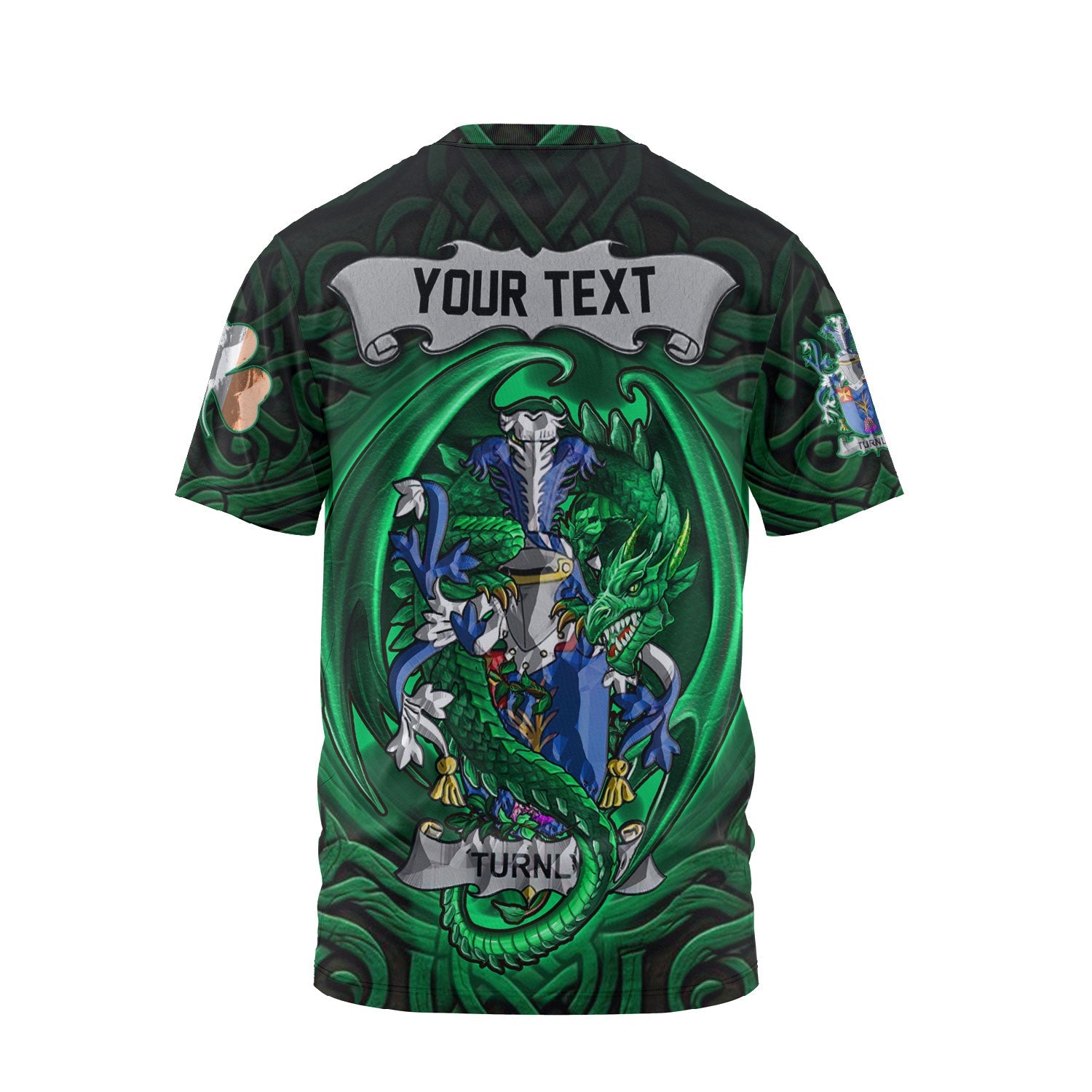 Turnly or Turnley T-Shirts The Green Dragon Of Ireland Style