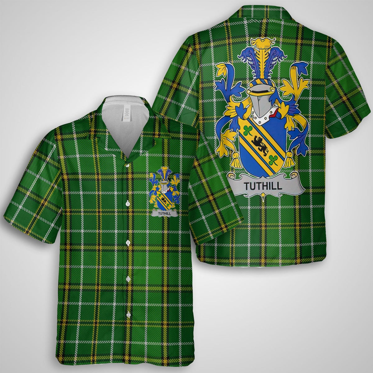 Tuthill Hawaiian Shirts Crest And National Plaid Style