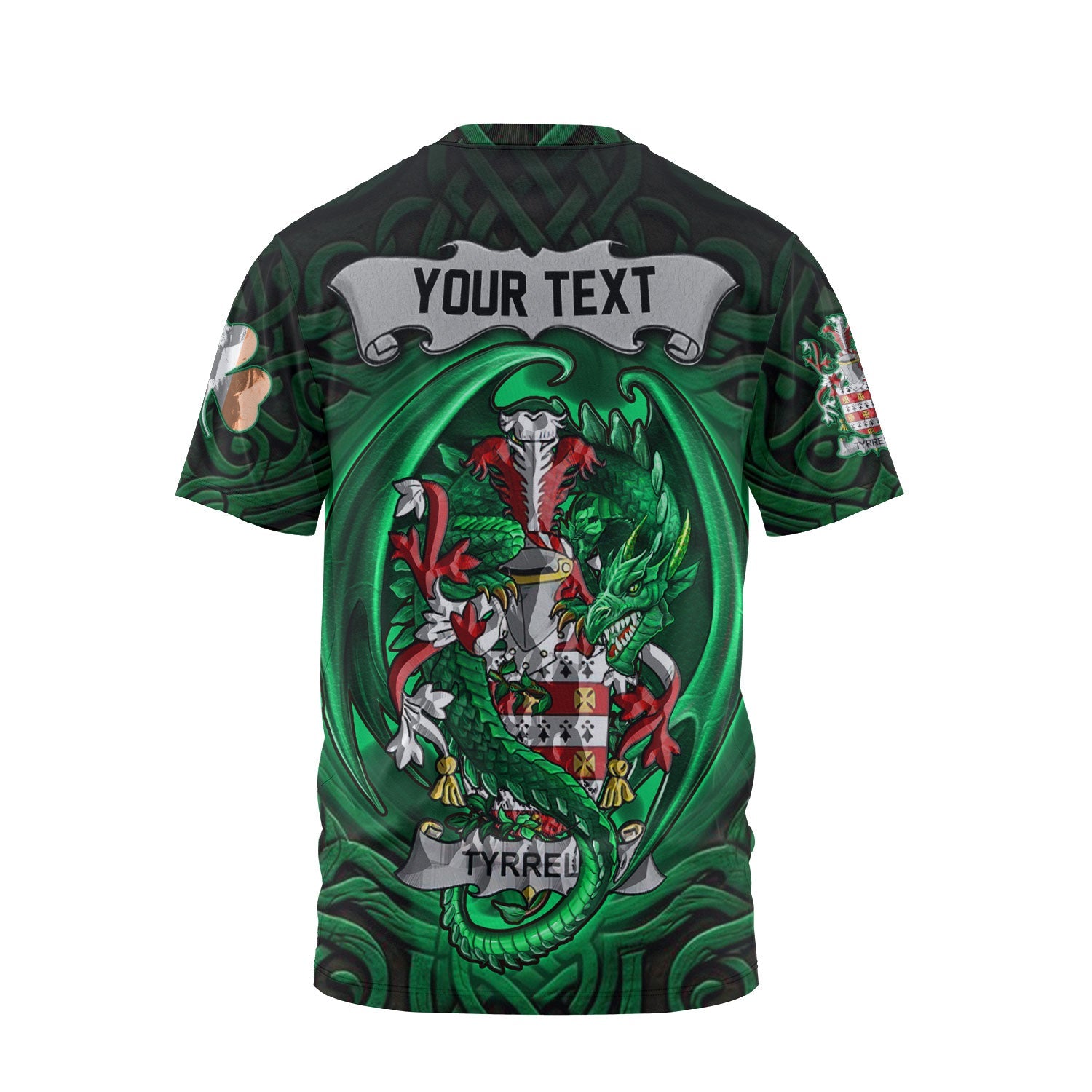 Tyrrell or Terrell T-Shirts The Green Dragon Of Ireland Style