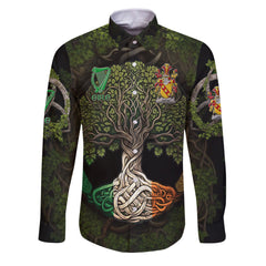 Umfre Long Sleeve Button Shirts Ireland Is My Root Style