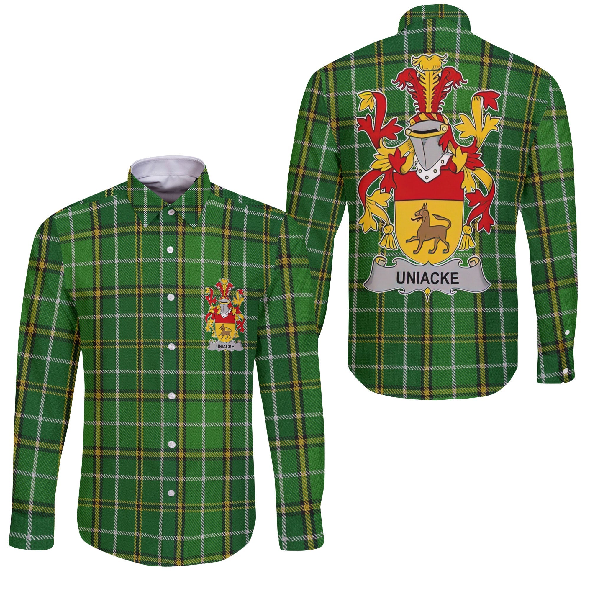 Uniacke Long Sleeve Button Shirts Crest And National Plaid Style