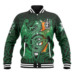 Upton Baseball Jackets The Green Dragon Of Ireland Style