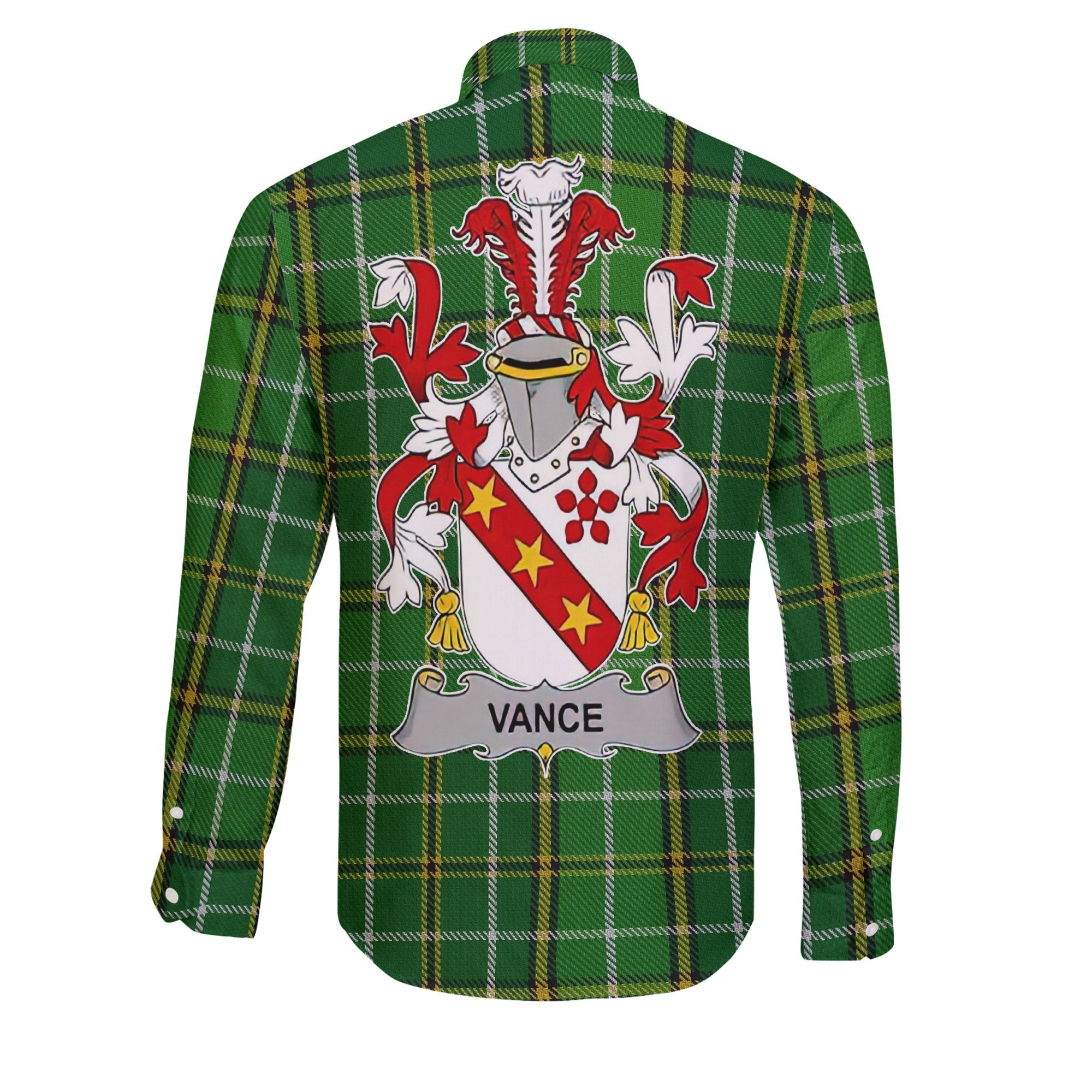 Vance Long Sleeve Button Shirts Crest And National Plaid Style