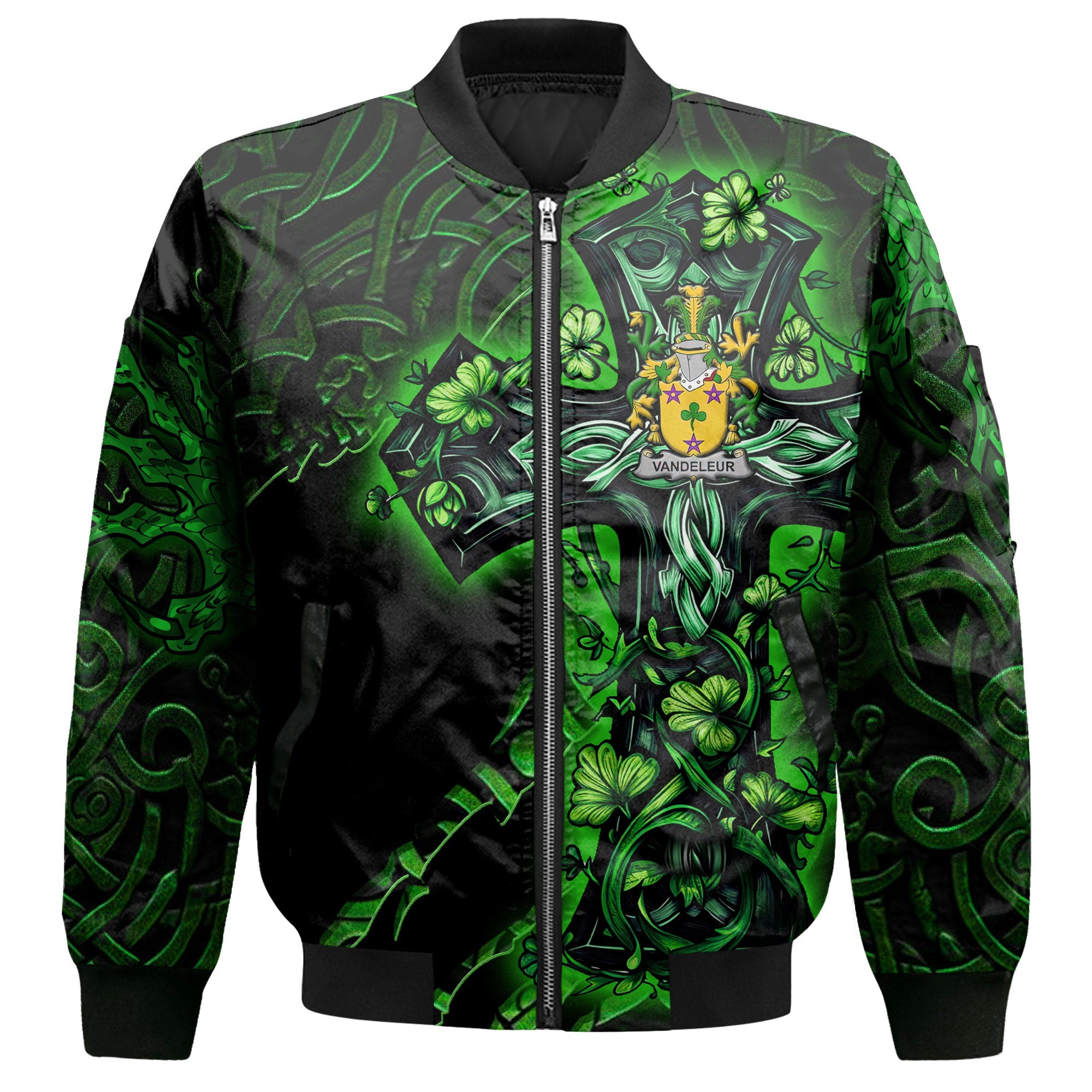 Vandeleur Bomber Jackets Celtic Cross And Dragon Style