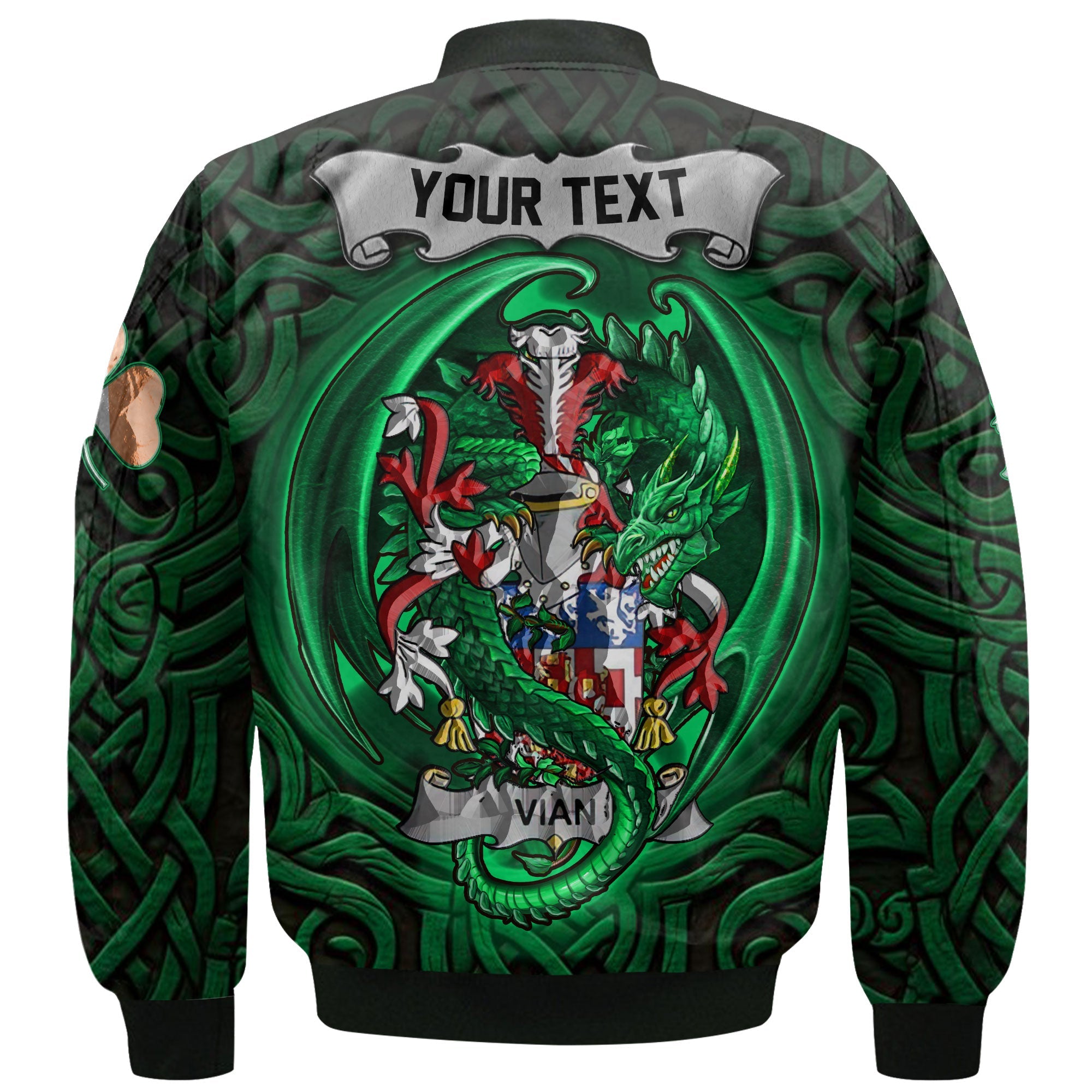 Vian Bomber Jackets The Green Dragon Of Ireland Style