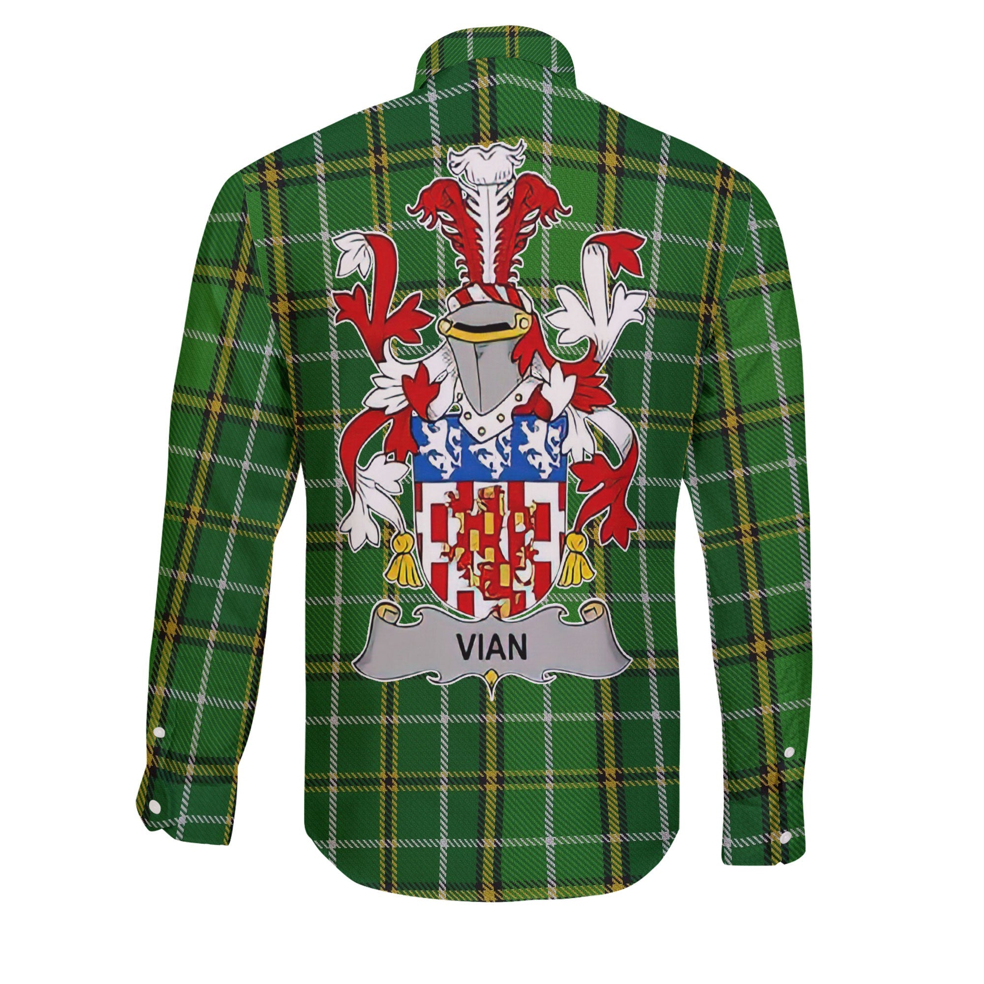 Vian Long Sleeve Button Shirts Crest And National Plaid Style