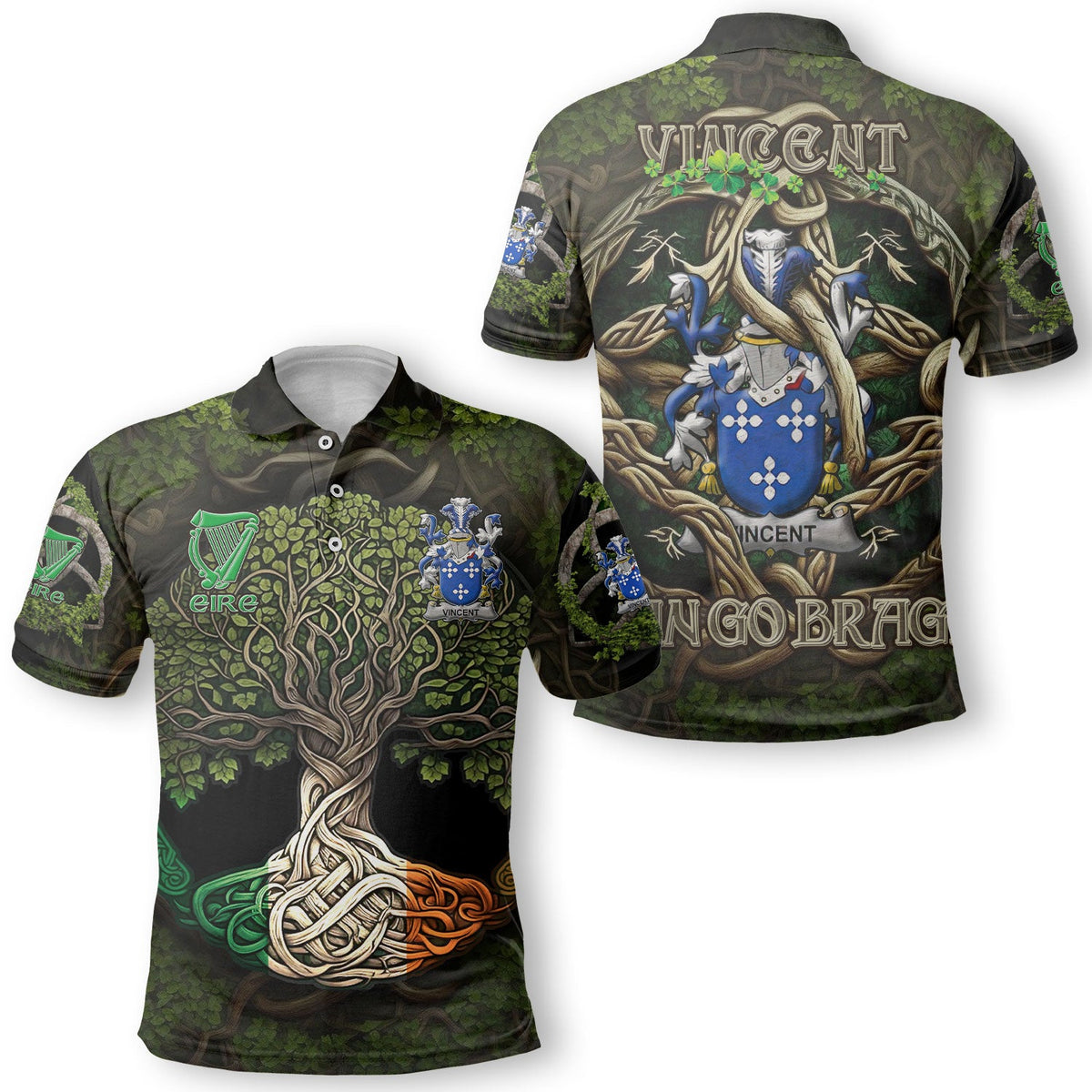 Vincent Polo Shirts Ireland Is My Root Style