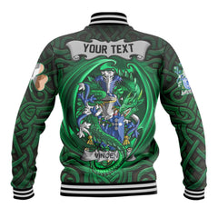 Vincent Baseball Jackets The Green Dragon Of Ireland Style