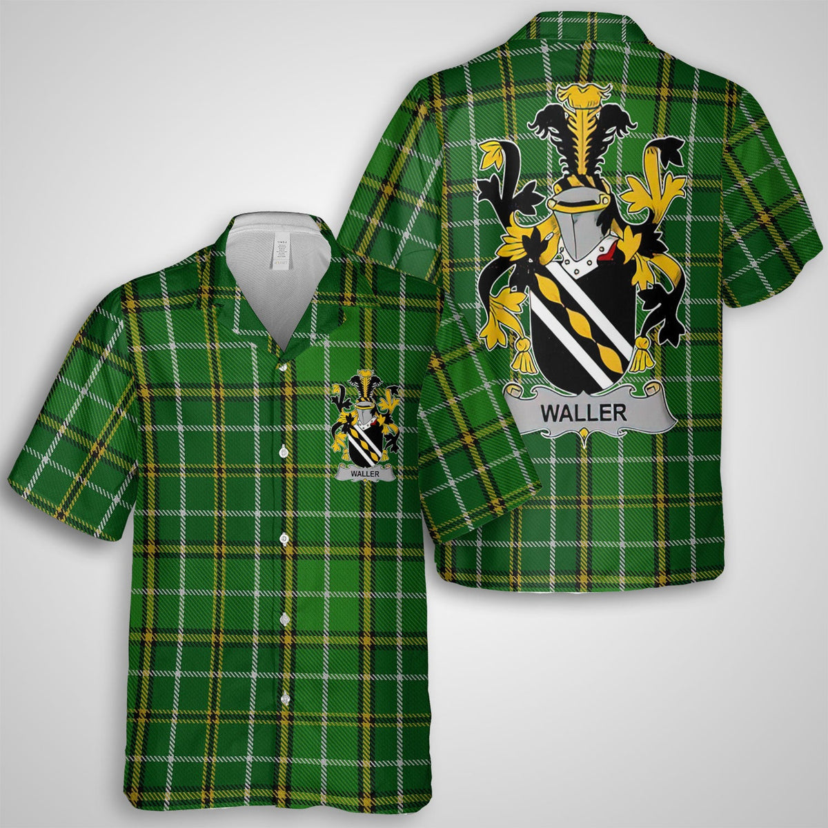 Waller Hawaiian Shirts Crest And National Plaid Style