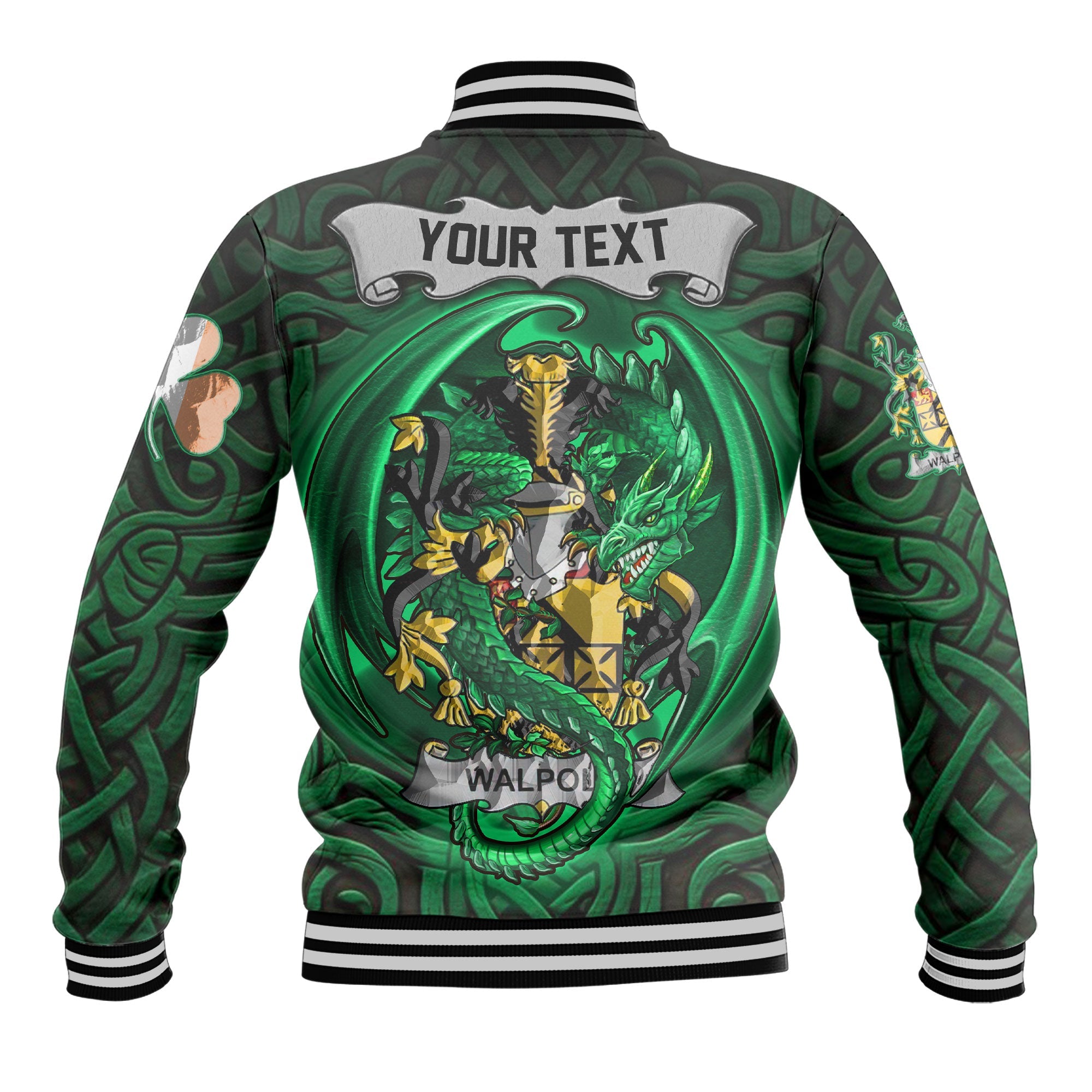 Walpole Baseball Jackets The Green Dragon Of Ireland Style