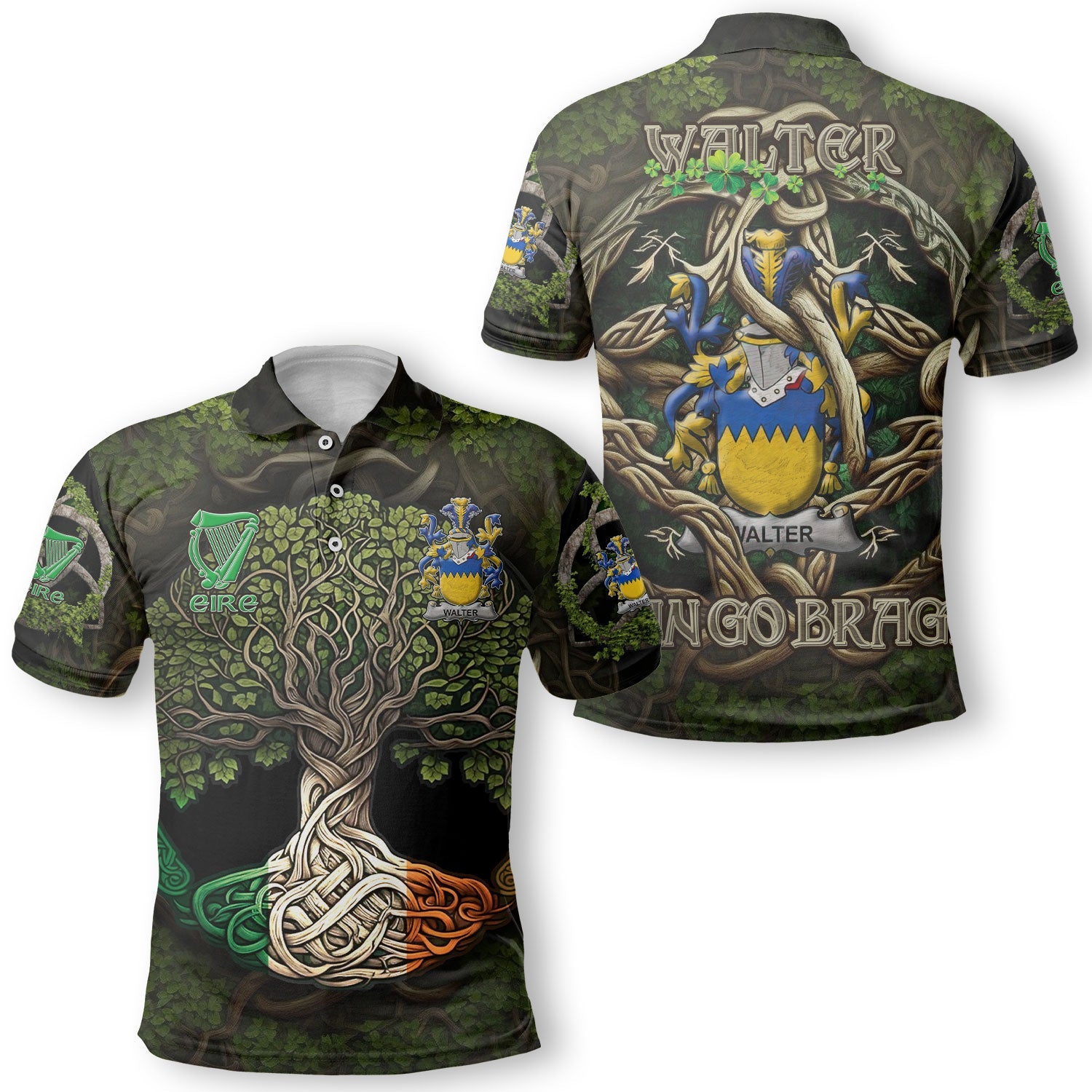 Walter Polo Shirts Ireland Is My Root Style