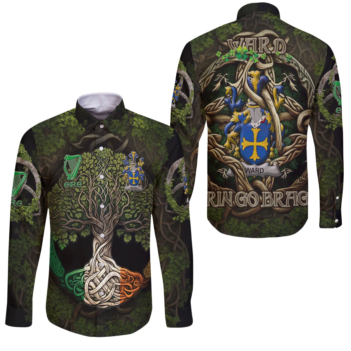 Ward Long Sleeve Button Shirts Ireland Is My Root Style