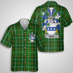 Weir or McWeir Hawaiian Shirts Crest And National Plaid Style