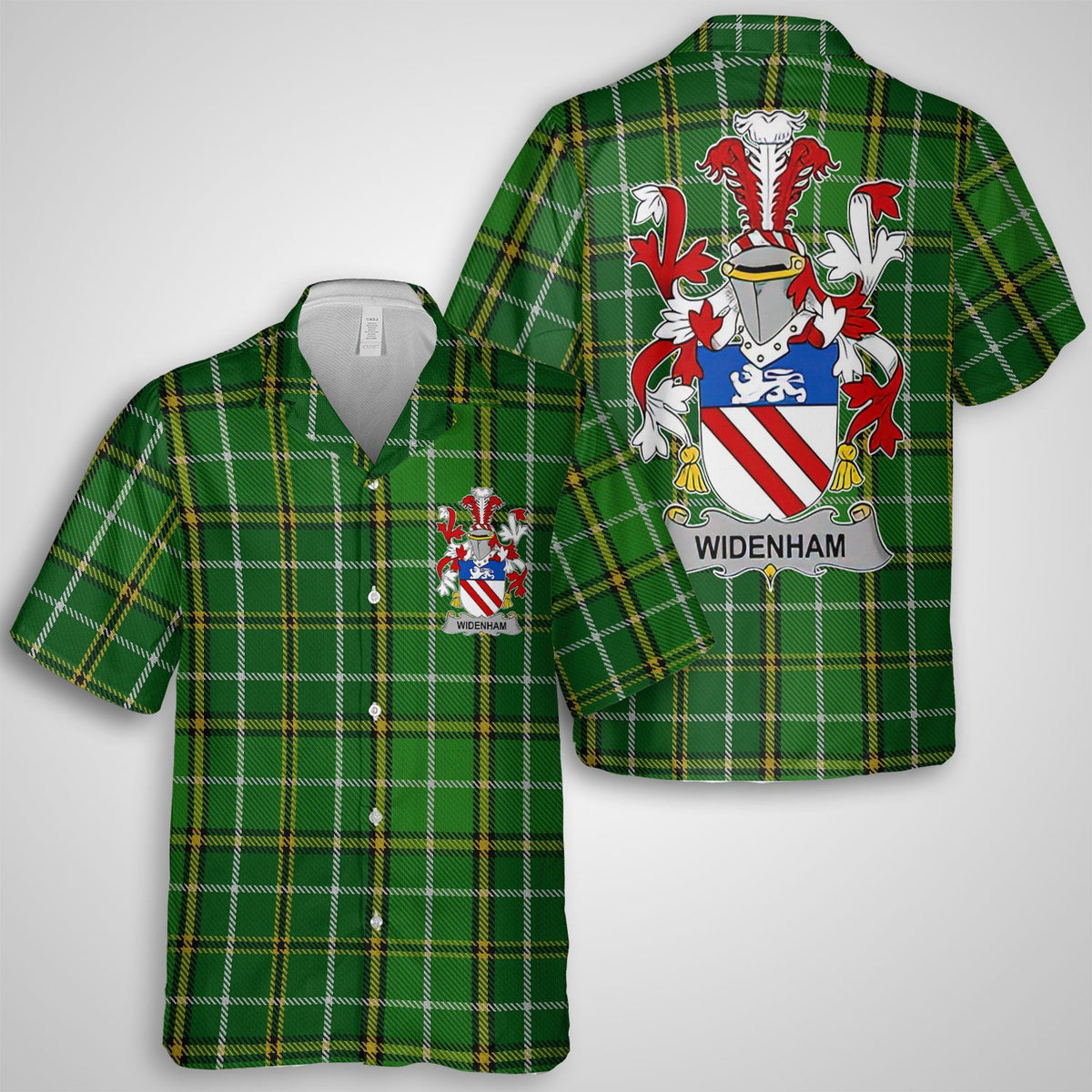 Widenham Hawaiian Shirts Crest And National Plaid Style