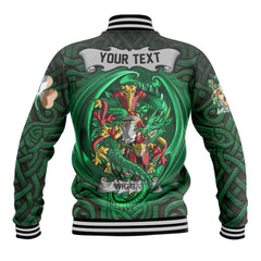 Wiggat Baseball Jackets The Green Dragon Of Ireland Style