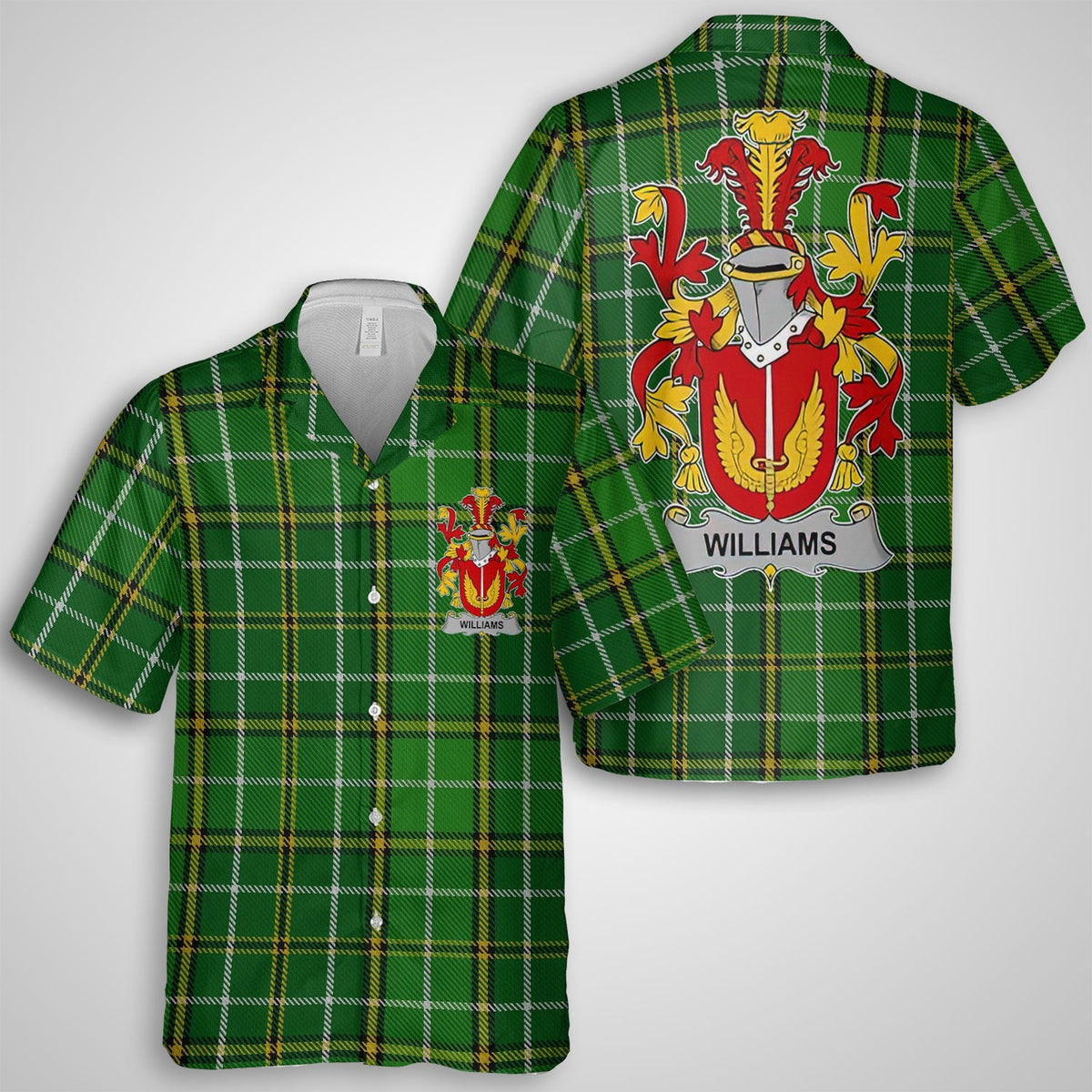 Williams Hawaiian Shirts Crest And National Plaid Style