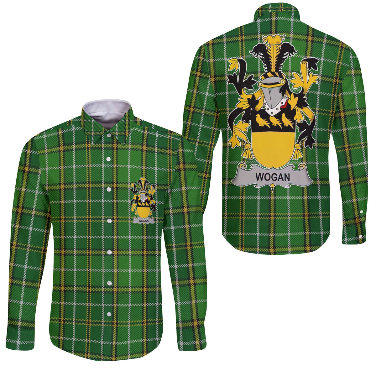 Wogan Long Sleeve Button Shirts Crest And National Plaid Style