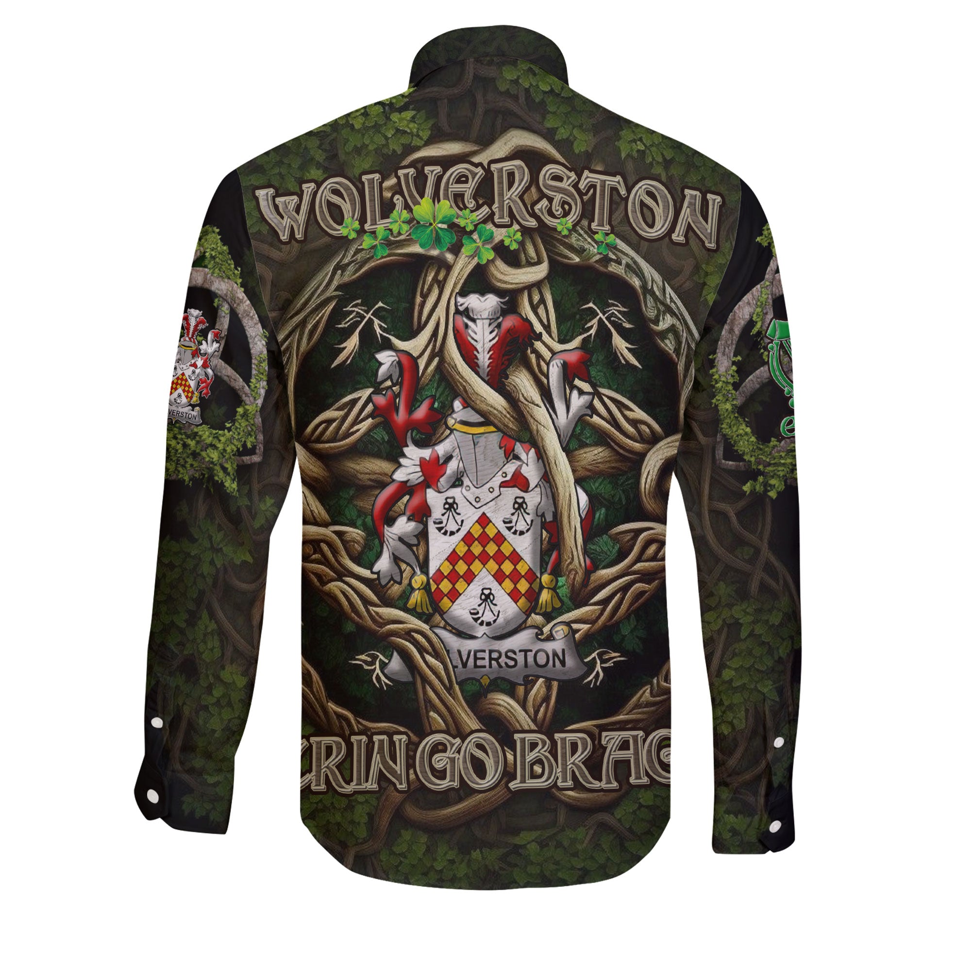 Wolverston Long Sleeve Button Shirts Ireland Is My Root Style