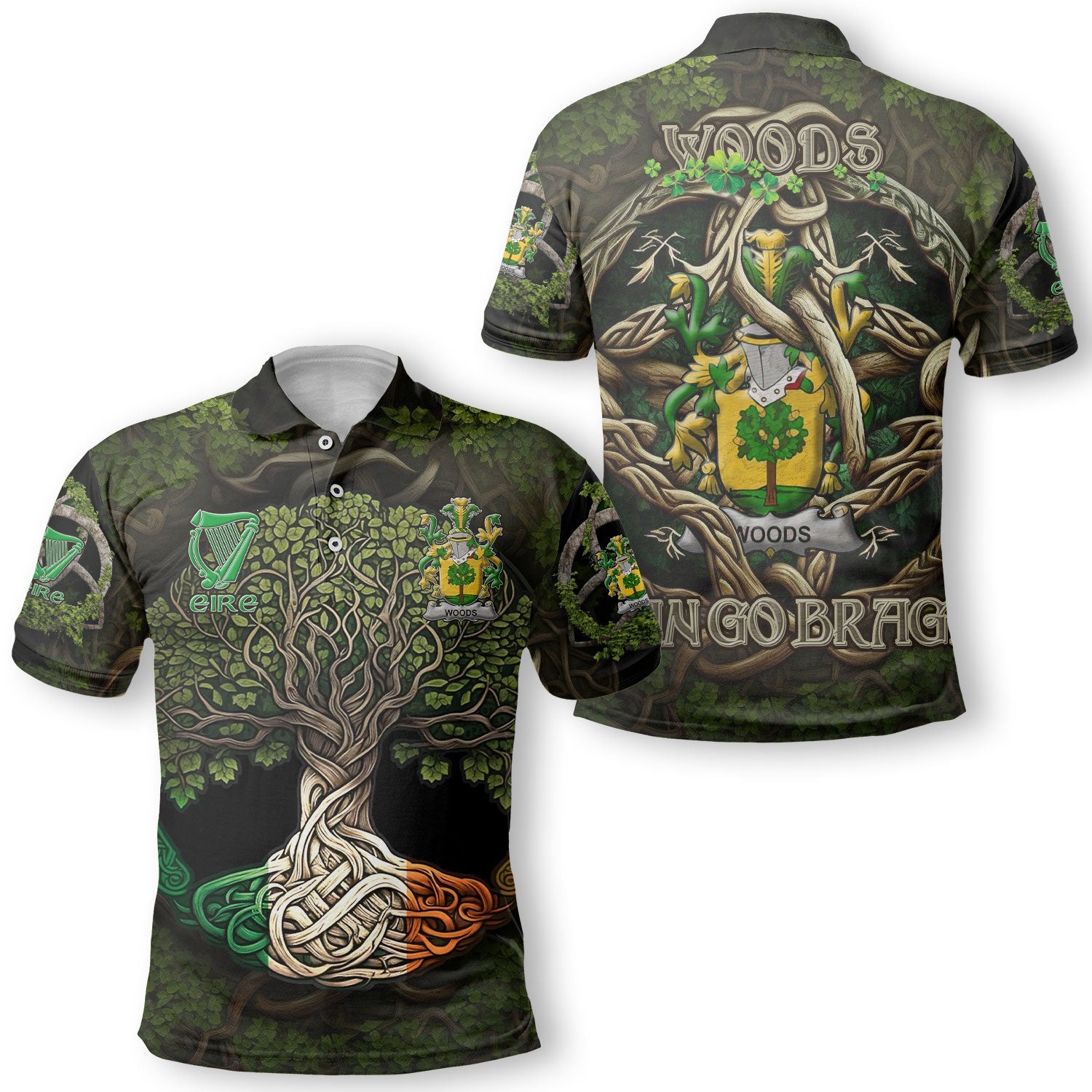 Woods Polo Shirts Ireland Is My Root Style