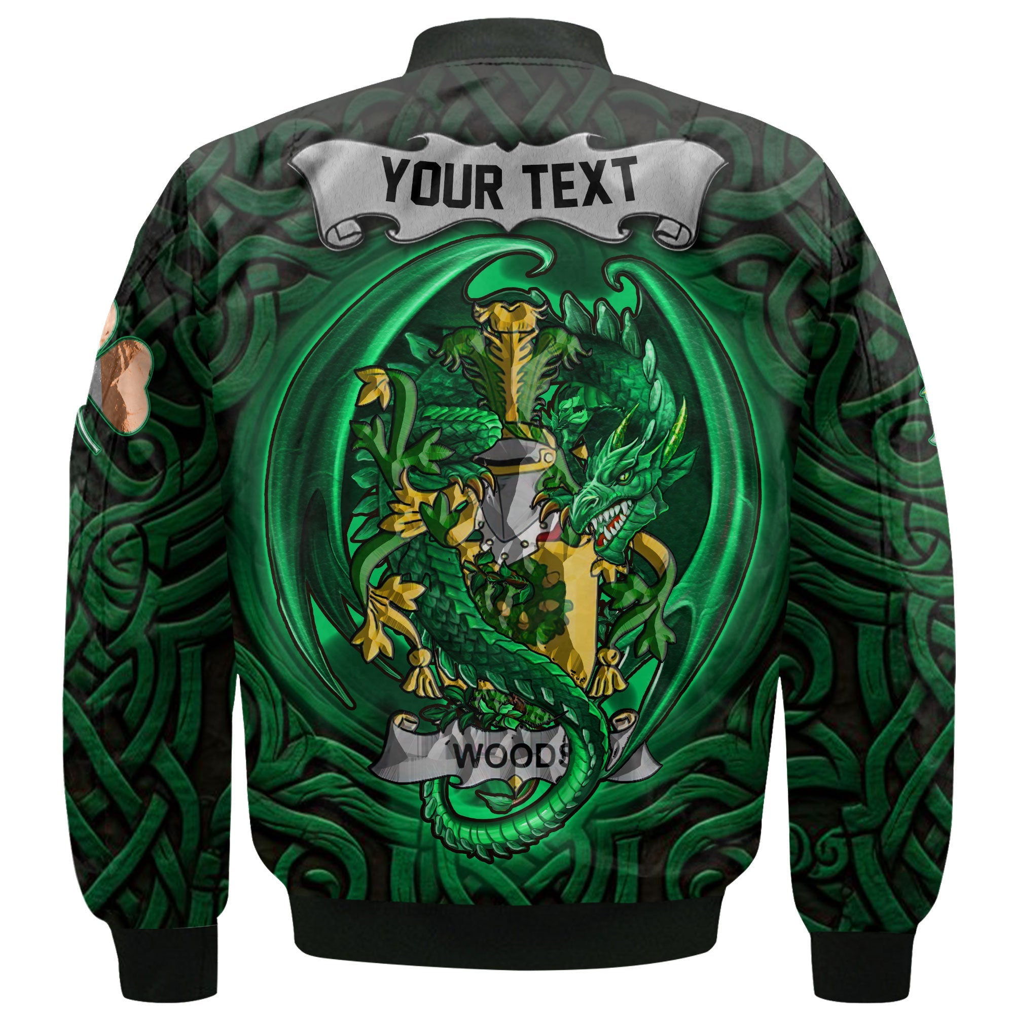 Woods Bomber Jackets The Green Dragon Of Ireland Style