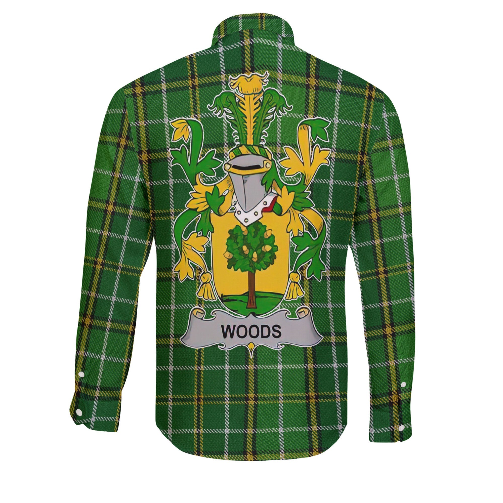 Woods Long Sleeve Button Shirts Crest And National Plaid Style