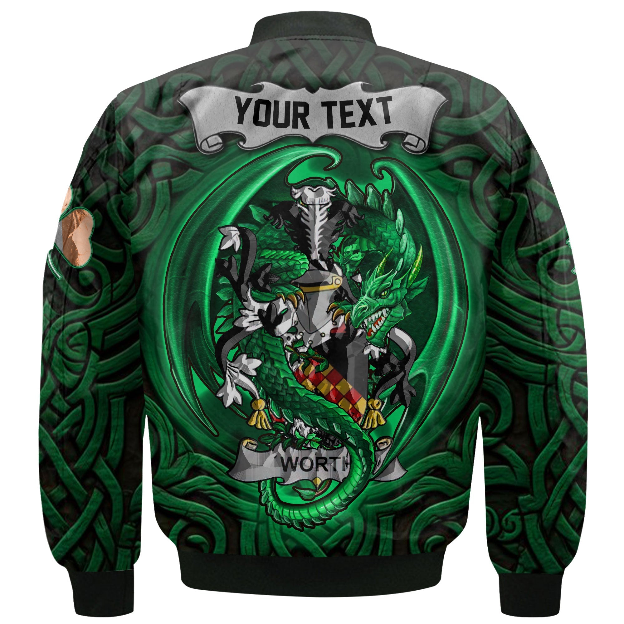 Worth or McWorth Bomber Jackets The Green Dragon Of Ireland Style