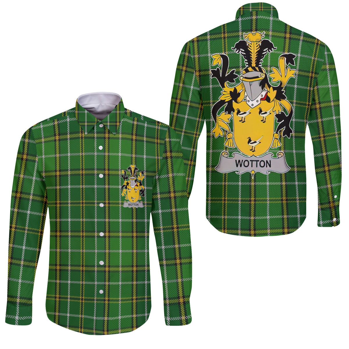 Wotton Long Sleeve Button Shirts Crest And National Plaid Style