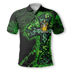 Wotton Polo Shirts Celtic Cross And Dragon Style