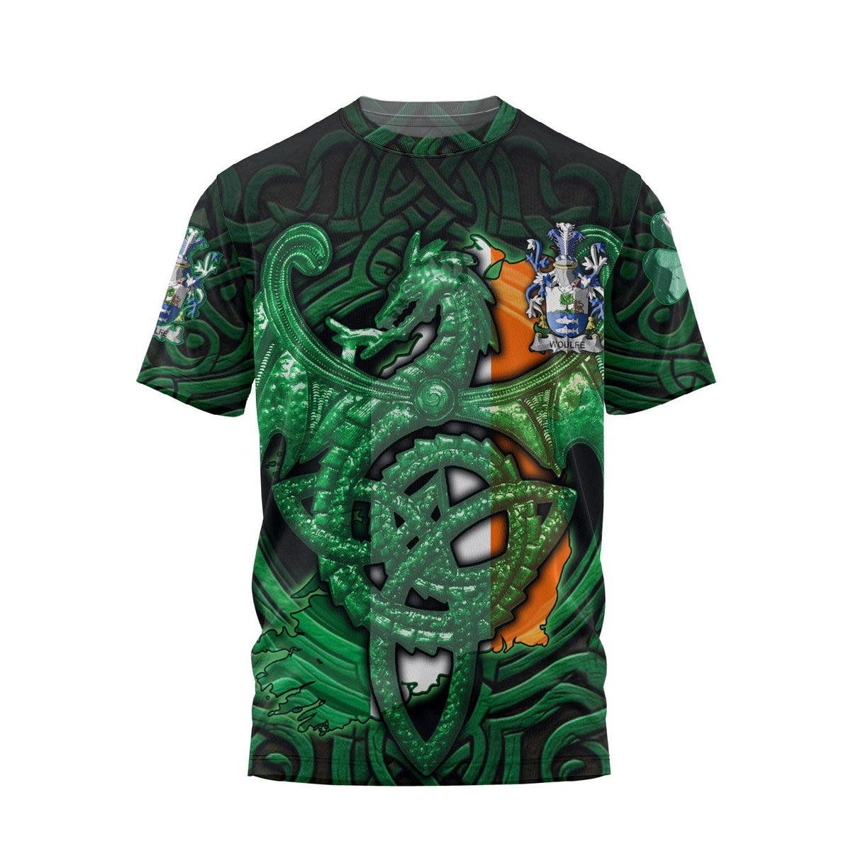 Woulfe T-Shirts The Green Dragon Of Ireland Style