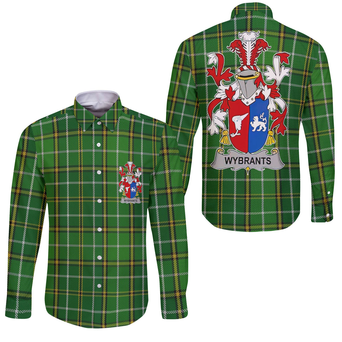 Wybrants Long Sleeve Button Shirts Crest And National Plaid Style