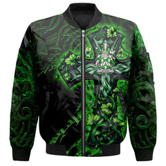 Wynne Bomber Jackets Celtic Cross And Dragon Style