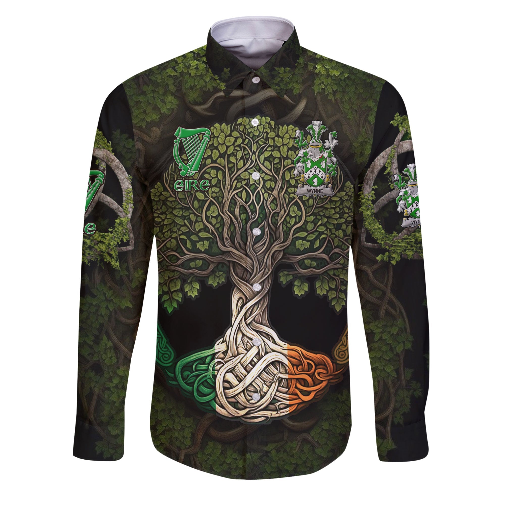 Wynne Long Sleeve Button Shirts Ireland Is My Root Style