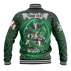 Wyrrall Baseball Jackets The Green Dragon Of Ireland Style