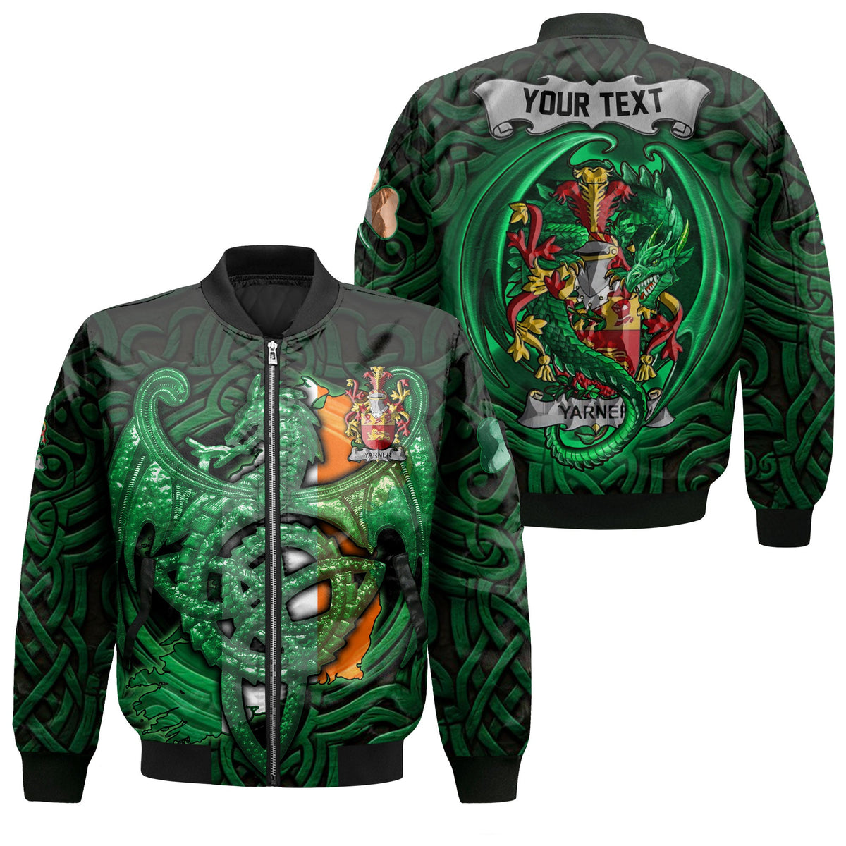 Yarner Bomber Jackets The Green Dragon Of Ireland Style