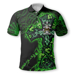 Young Polo Shirts Celtic Cross And Dragon Style