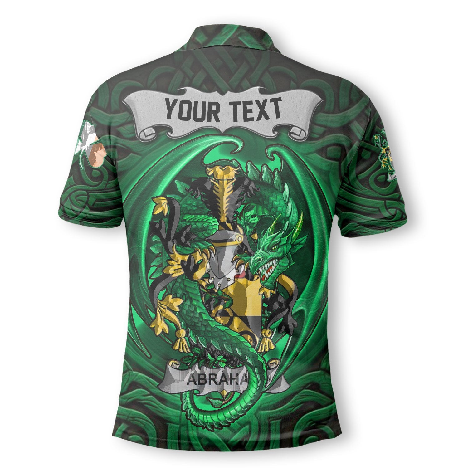 Abraham Polo Shirts The Green Dragon Of Ireland Style